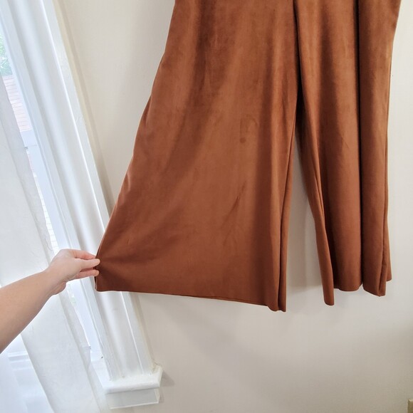Bryn Walker XXL Set Sequoia Faux Suede Ella Pants Poncho Rust Lagenlook - Picture 10 of 12